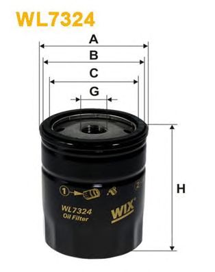 WIX FILTERS wl7324 -  Фильтр масляный двигателя